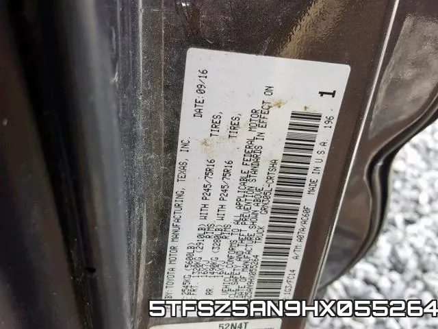 5TFSZ5AN9HX055264 фото 2