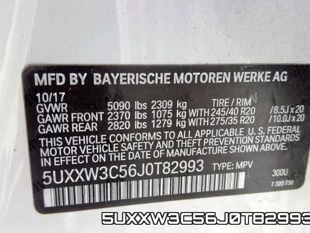 5UXXW3C56J0T82993 фото 2