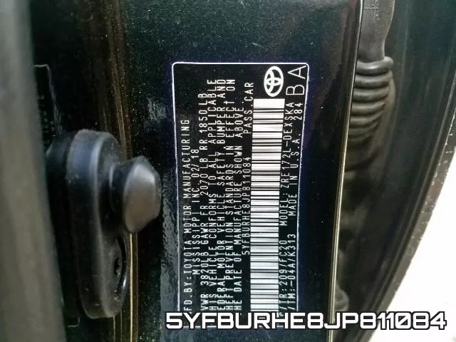 5YFBURHE8JP811084 фото 2