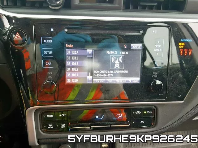 5YFBURHE9KP926245 фото 10