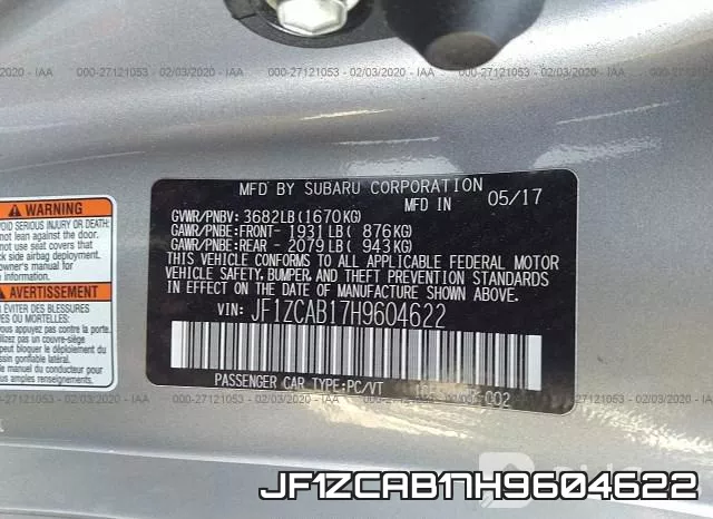 JF1ZCAB17H9604622 фото 10