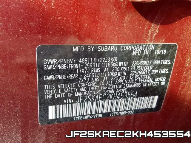 JF2SKAEC2KH453554 фото 2
