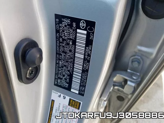 JTDKARFU9J3058886 фото 2