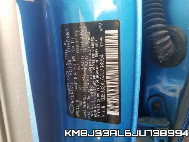 KM8J33AL6JU738994 фото 2