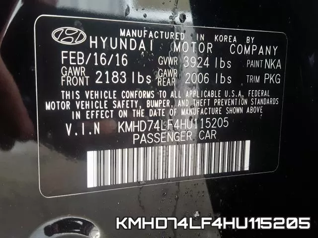 KMHD74LF4HU115205 фото 2