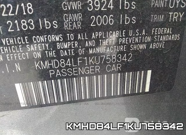 KMHD84LF1KU758342 фото 10