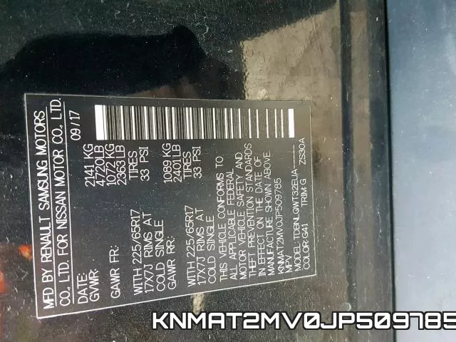 KNMAT2MV0JP509785 фото 2