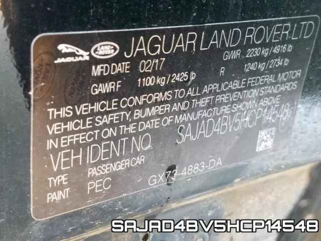 SAJAD4BV5HCP14548 фото 2