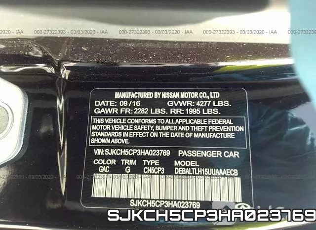 SJKCH5CP3HA023769 фото 10