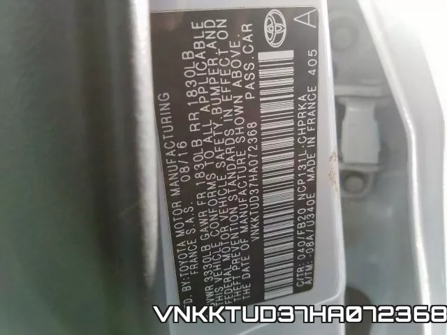 VNKKTUD37HA072368 фото 2