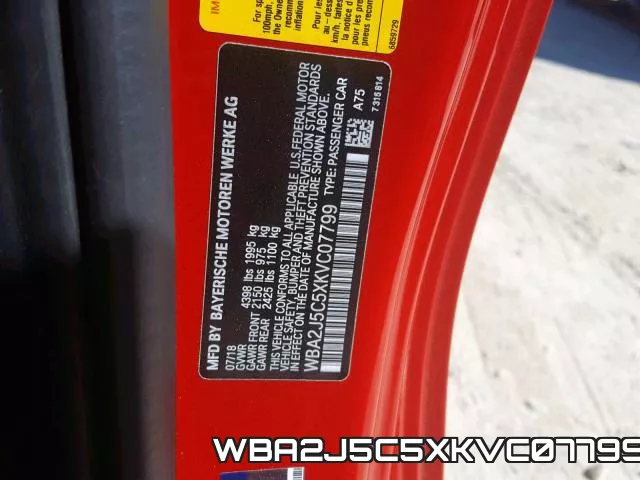WBA2J5C5XKVC07799 фото 2