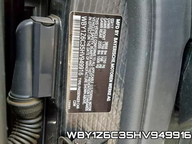 WBY1Z6C35HV949916 фото 2
