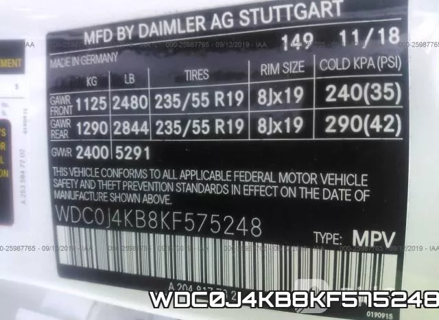 WDC0J4KB8KF575248 фото 10