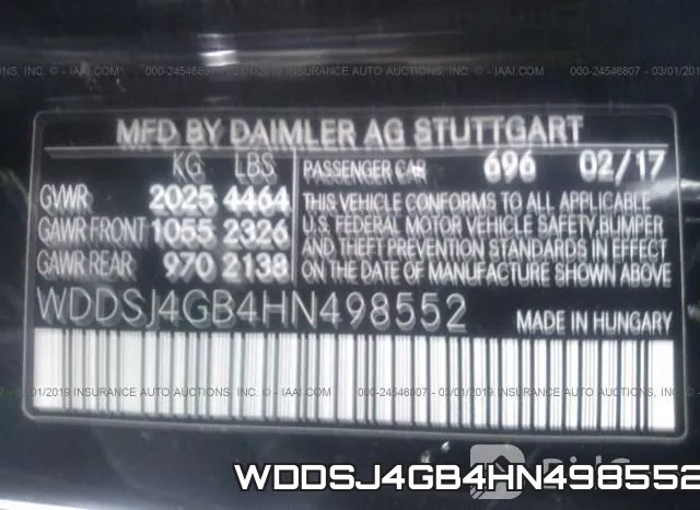 WDDSJ4GB4HN498552 фото 10