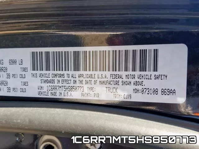 1C6RR7MT5HS850773 фото 2