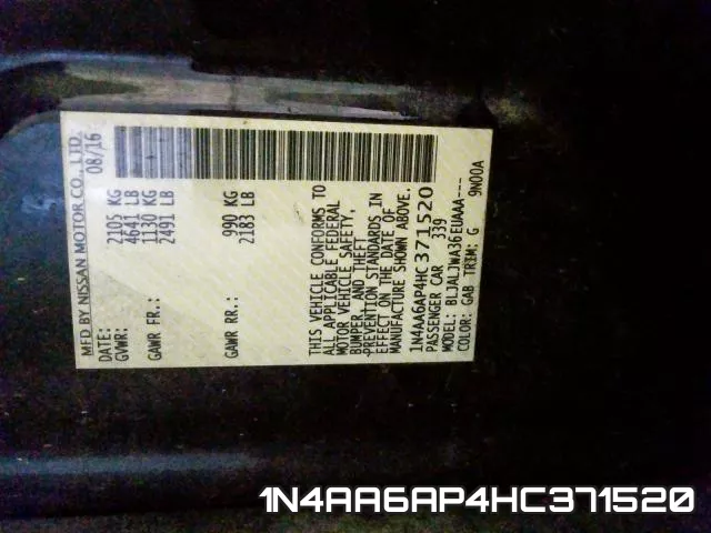 1N4AA6AP4HC371520 фото 2