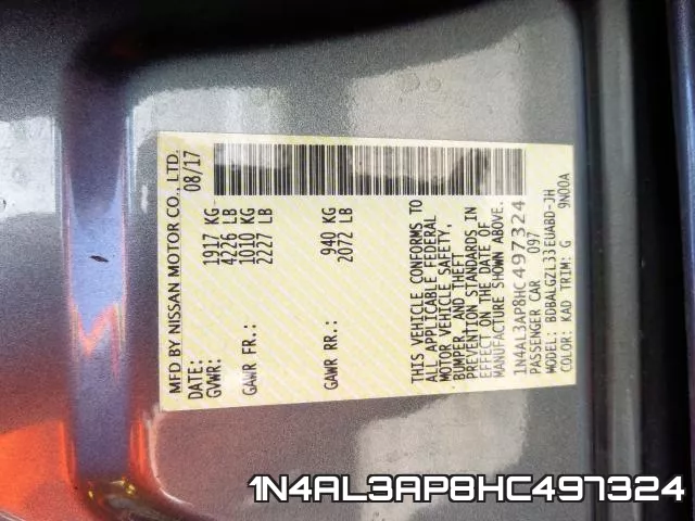 1N4AL3AP8HC497324 фото 2