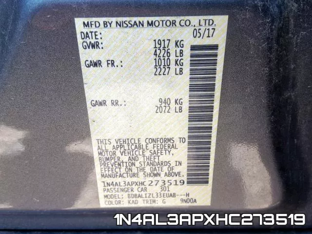 1N4AL3APXHC273519 фото 2