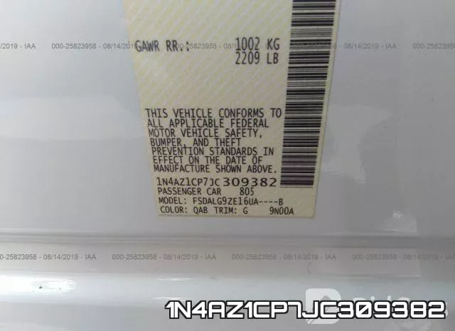 1N4AZ1CP7JC309382 фото 10