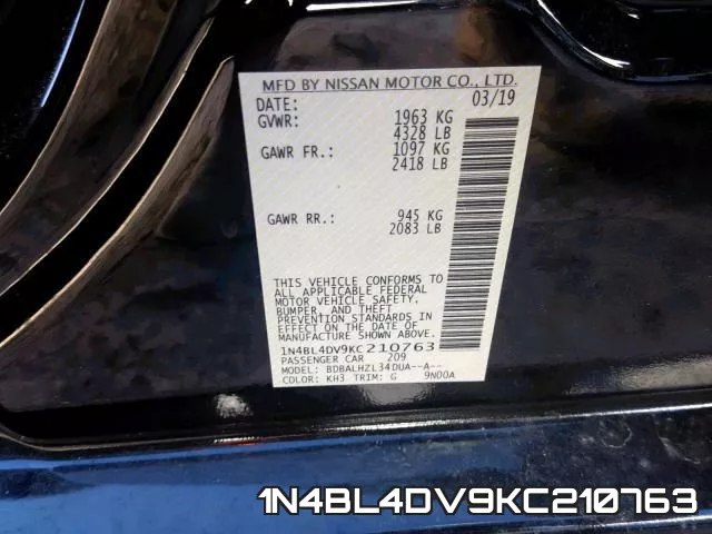 1N4BL4DV9KC210763 фото 2