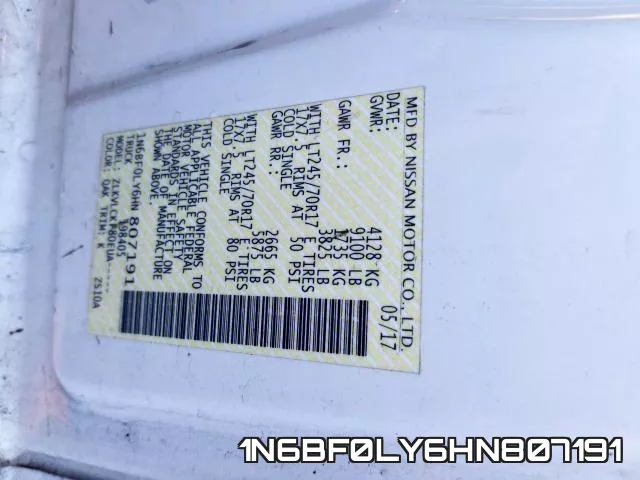 1N6BF0LY6HN807191 фото 2