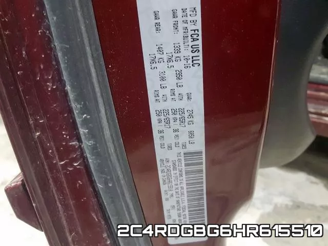 2C4RDGBG6HR615510 фото 2