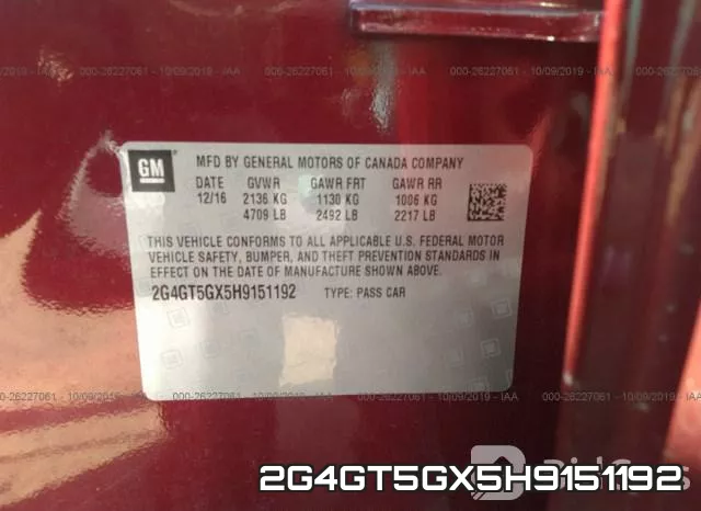 2G4GT5GX5H9151192 фото 10