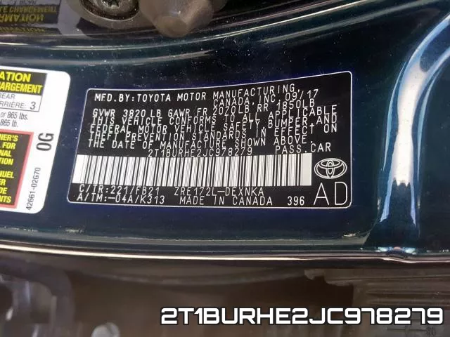 2T1BURHE2JC978279 фото 2