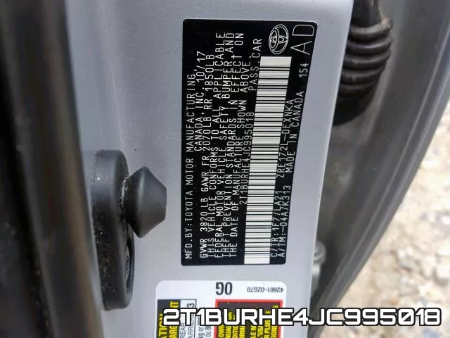 2T1BURHE4JC995018 фото 2