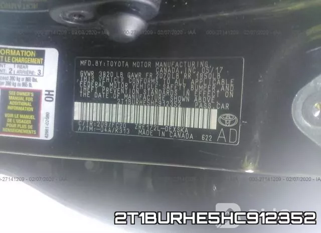 2T1BURHE5HC912352 фото 10