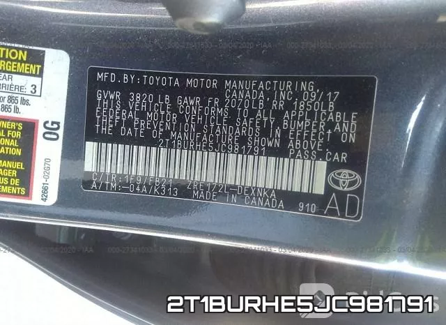 2T1BURHE5JC981791 фото 10