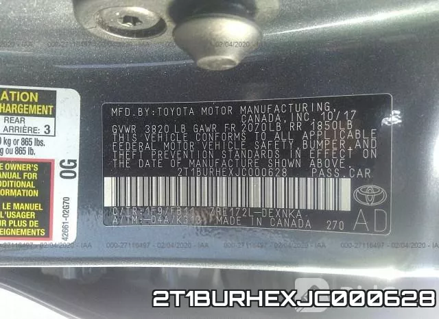 2T1BURHEXJC000628 фото 10
