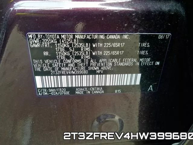 2T3ZFREV4HW399680 фото 2