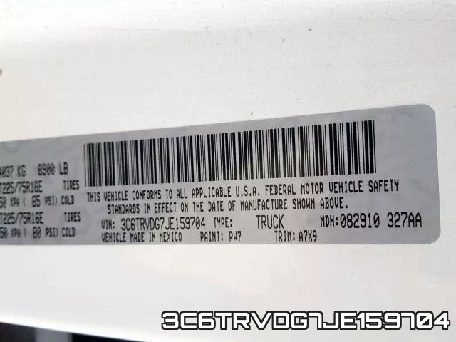 3C6TRVDG7JE159704 фото 2