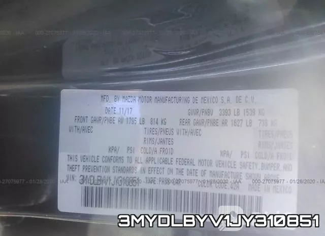 3MYDLBYV1JY310851 фото 10