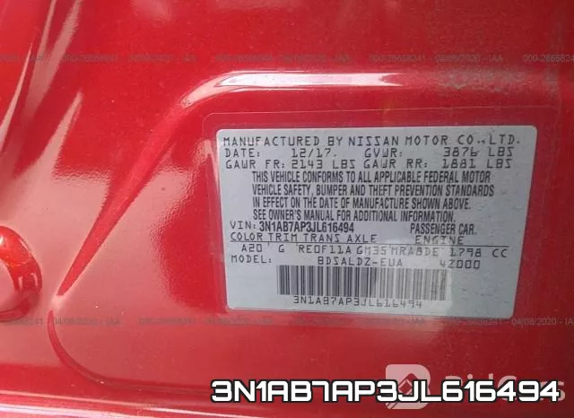 3N1AB7AP3JL616494 фото 10