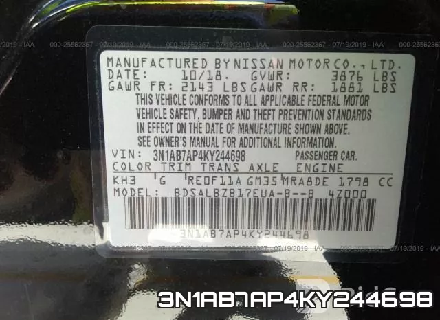 3N1AB7AP4KY244698 фото 10