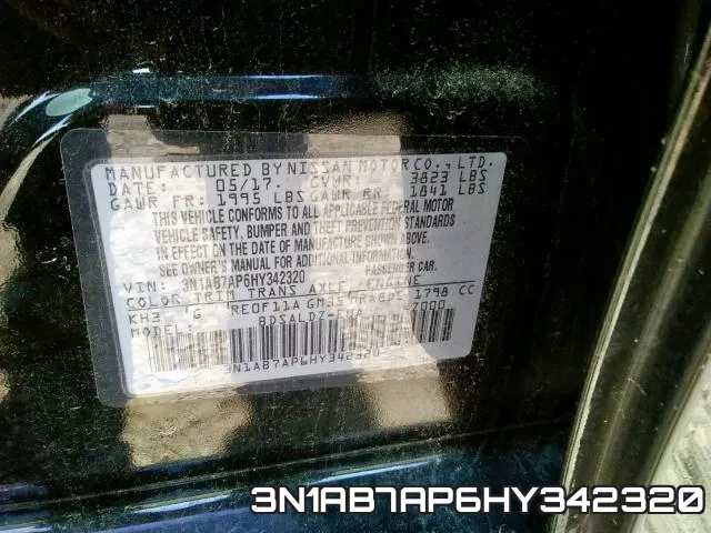 3N1AB7AP6HY342320 фото 2