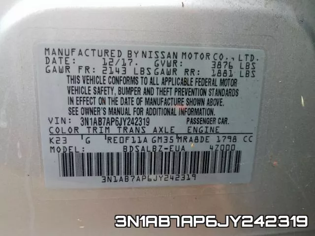 3N1AB7AP6JY242319 фото 2