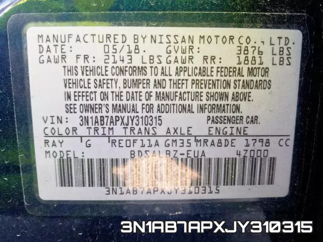 3N1AB7APXJY310315 фото 2