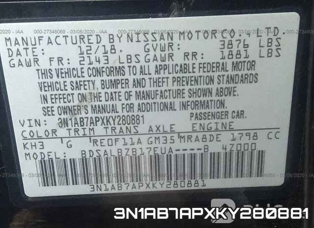 3N1AB7APXKY280881 фото 10