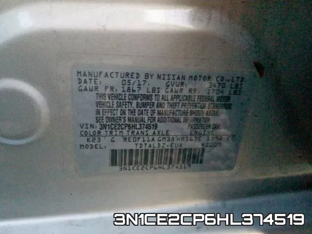 3N1CE2CP6HL374519 фото 2