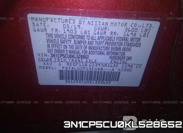 3N1CP5CU0KL528652 фото 10