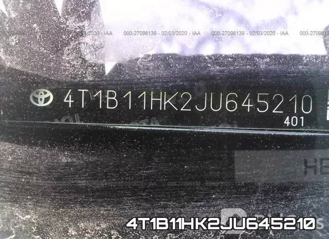 4T1B11HK2JU645210 фото 10
