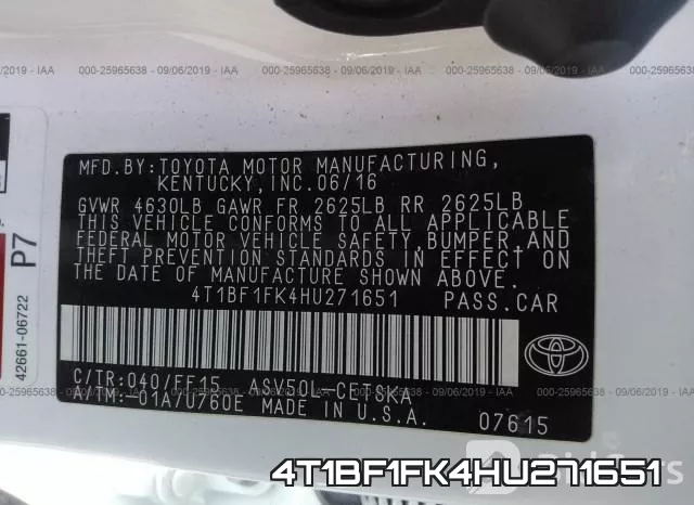 4T1BF1FK4HU271651 фото 10
