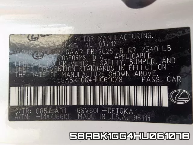 58ABK1GG4HU061078 фото 2