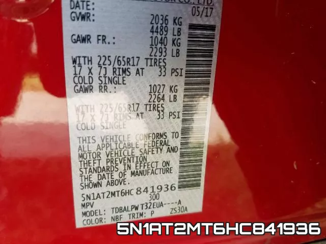 5N1AT2MT6HC841936 фото 2