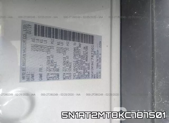 5N1AT2MT8KC787501 фото 10