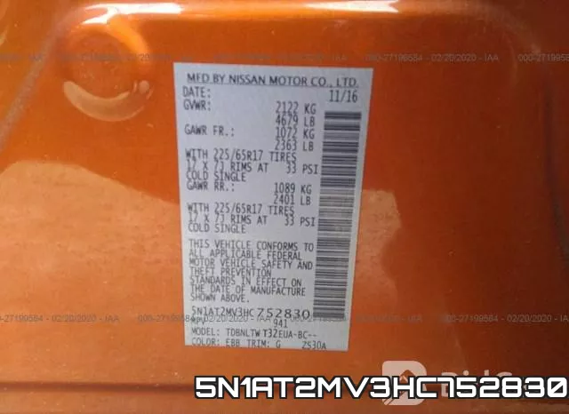 5N1AT2MV3HC752830 фото 10