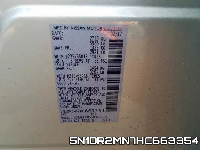 5N1DR2MN7HC663354 фото 2